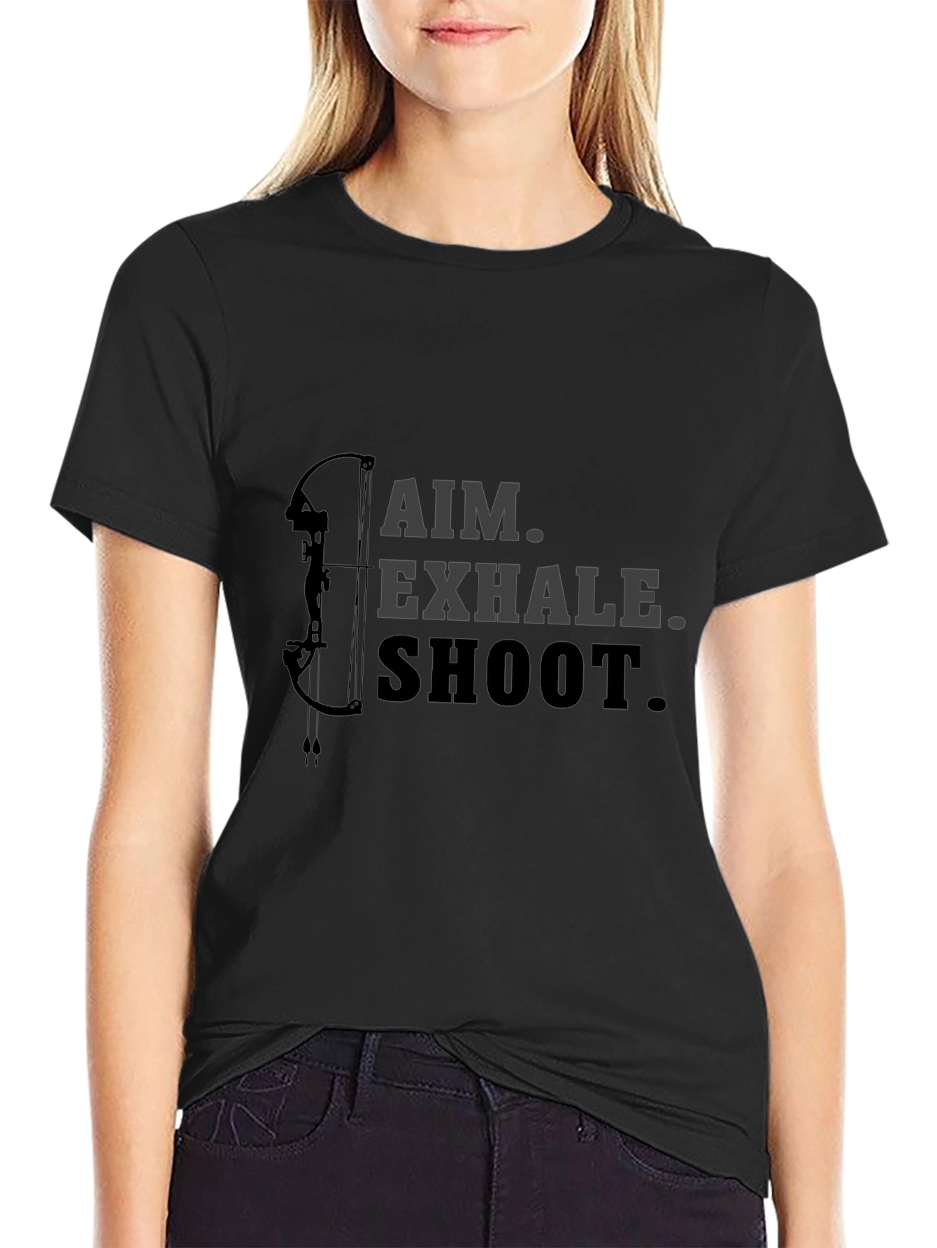 Archery Aim Exhale Shoot Graphic Tee