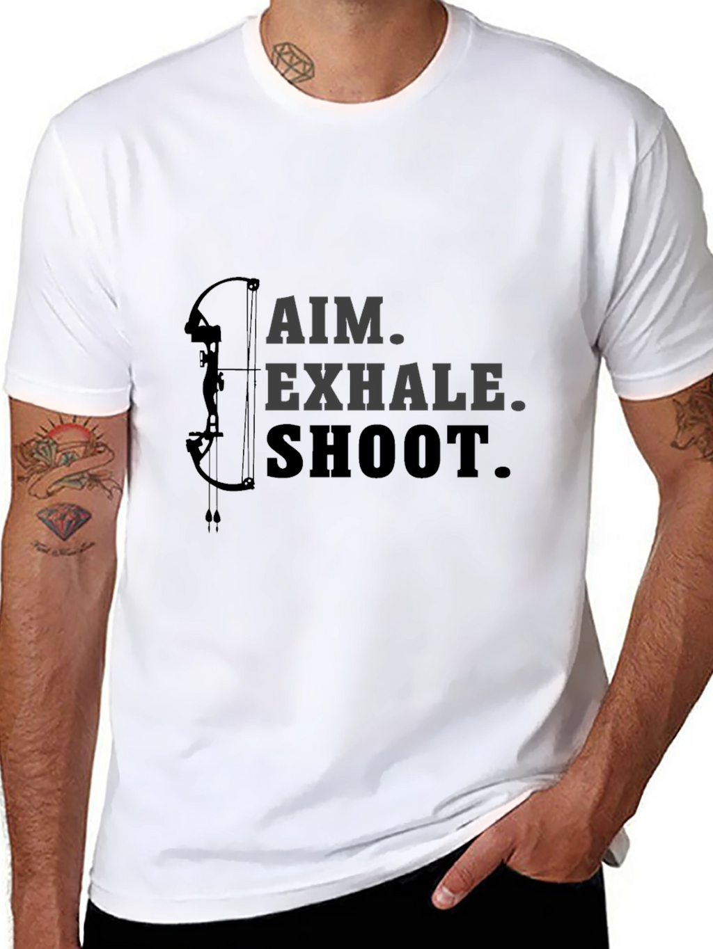 Archery Aim Exhale Shoot Graphic Tee