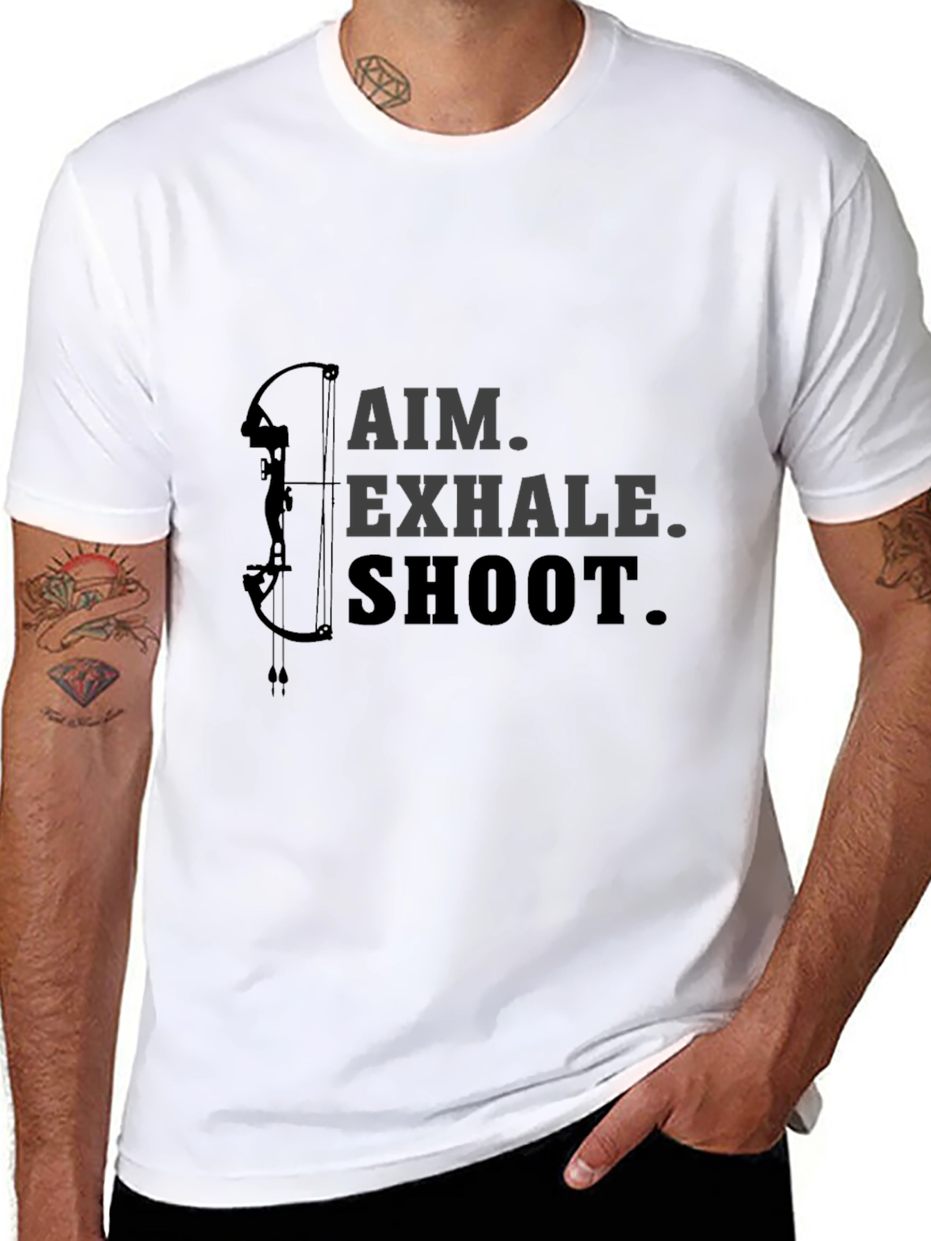 Archery Aim Exhale Shoot Graphic Tee