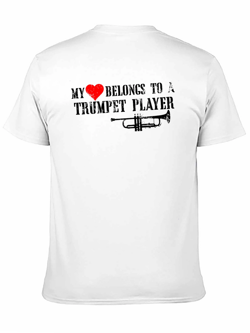 My Heart Belongs to a Trumpet Player Black T-Shirt