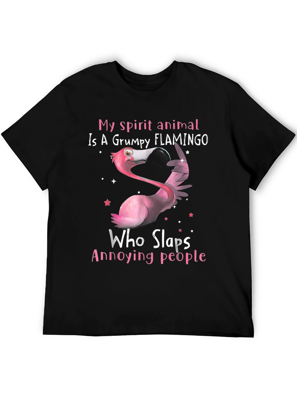 Grumpy Flamingo Spirit Animal Tee