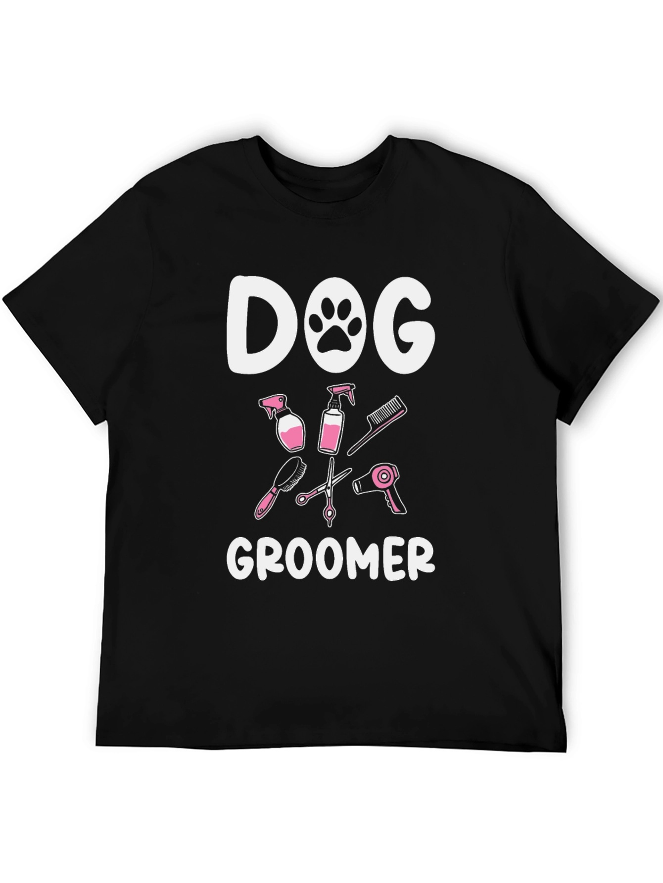 Dog Groomer T-Shirt - Black Cotton Tee