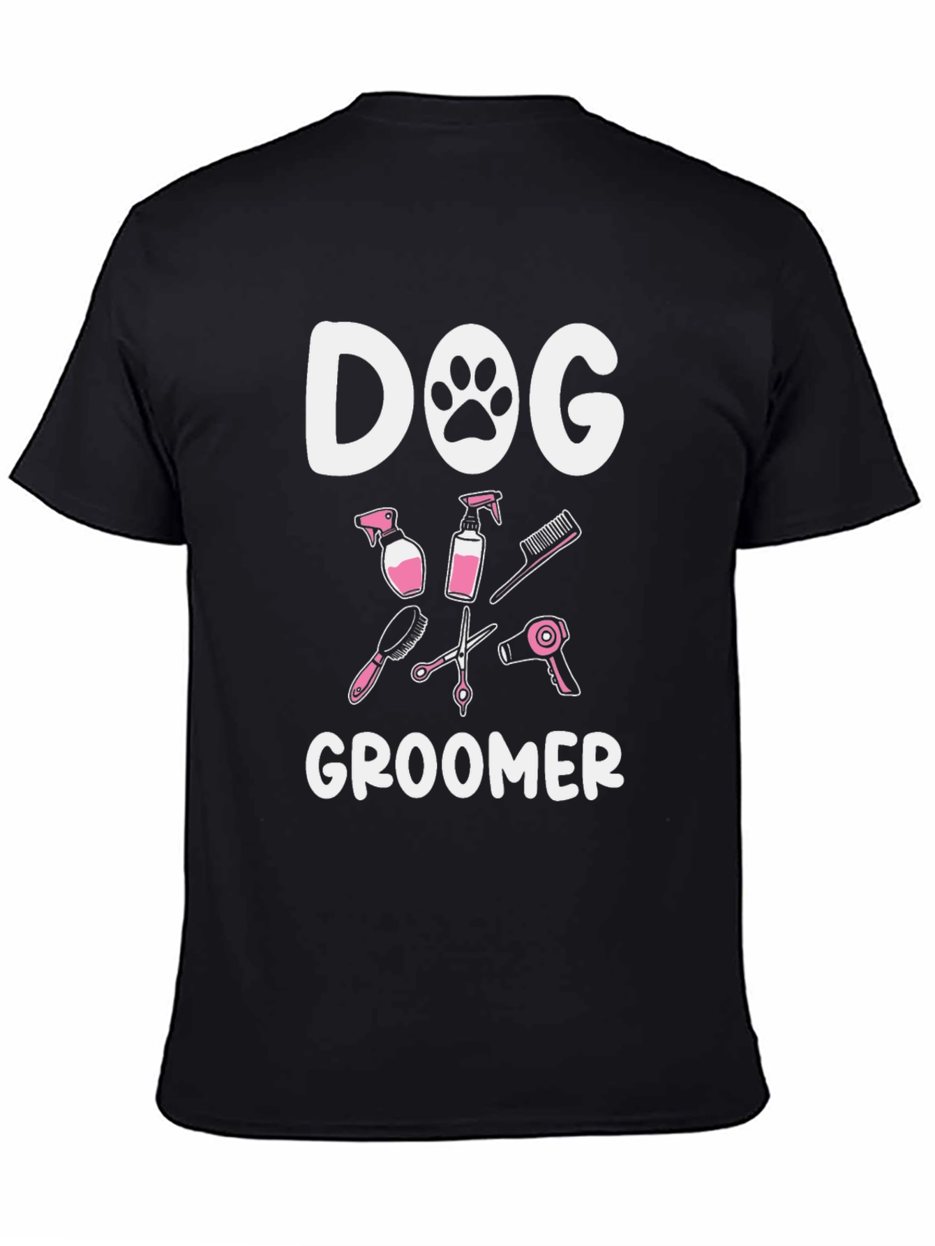 Dog Groomer T-Shirt - Black Cotton Tee