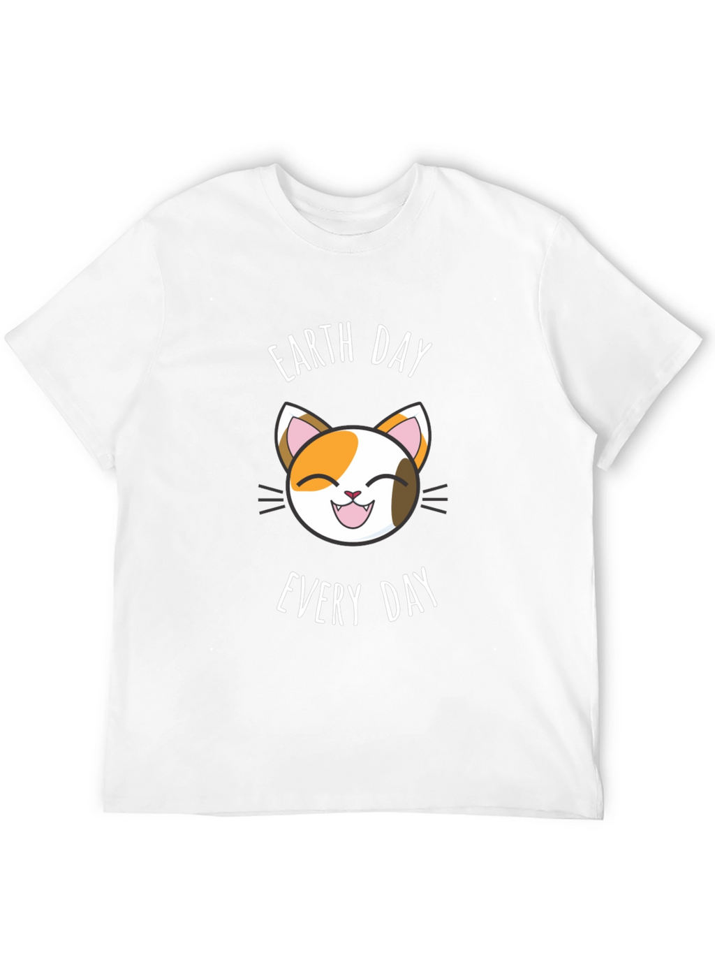 Earth Day Every Day Cat T-Shirt - Black