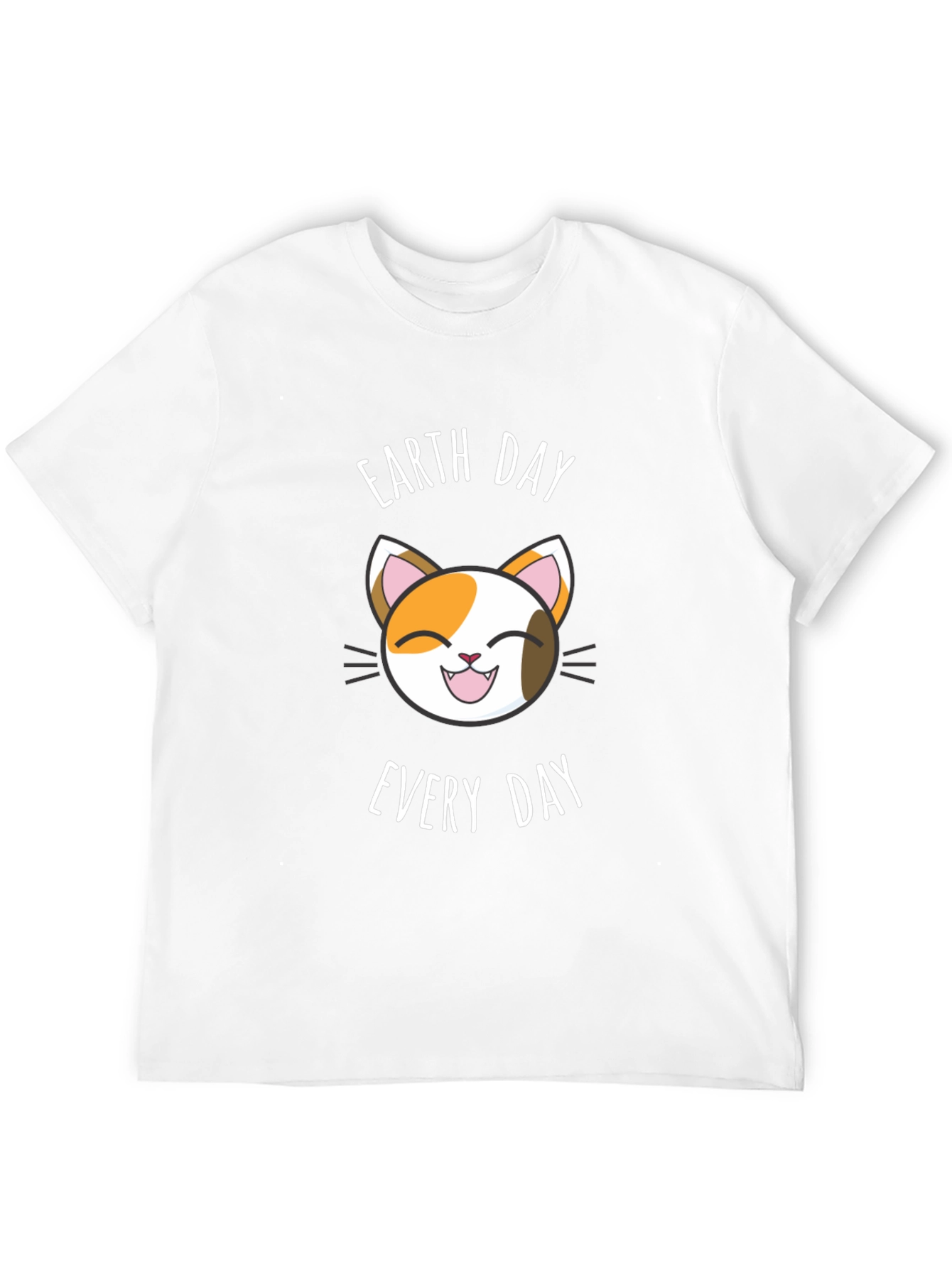 Earth Day Every Day Cat T-Shirt - Black