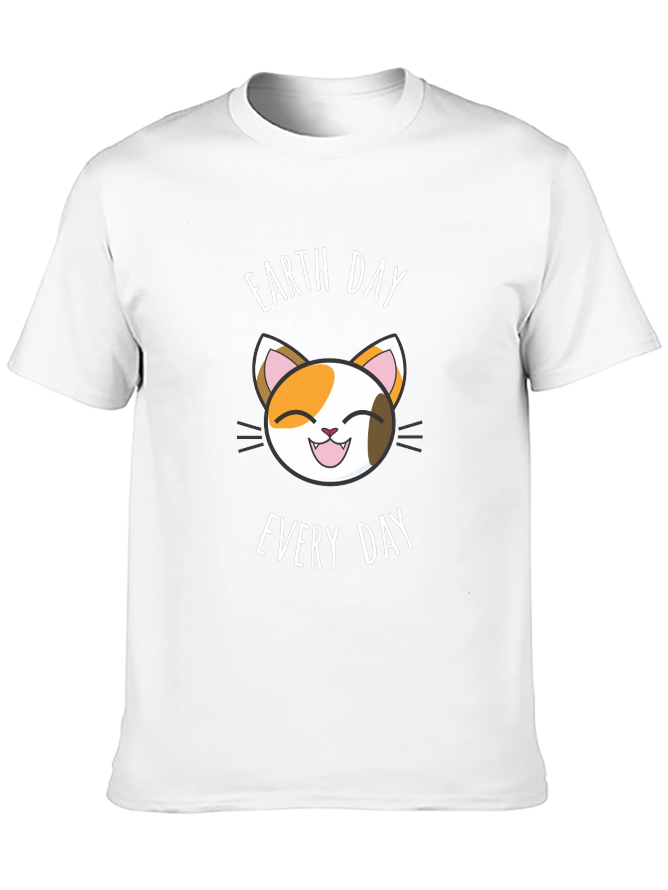 Earth Day Every Day Cat T-Shirt - Black