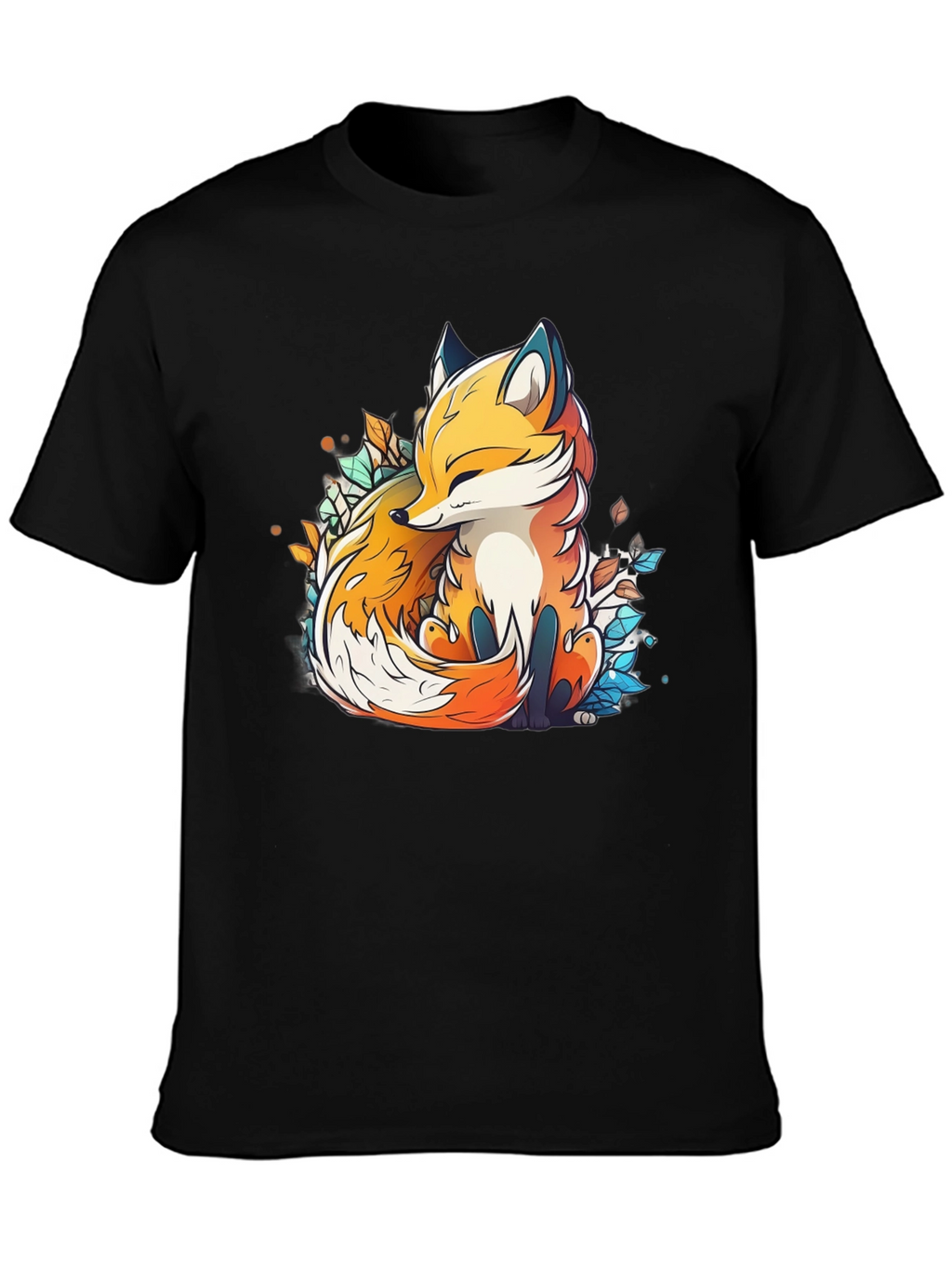 Stylized Fox Graphic T-Shirt