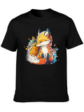 Stylized Fox Graphic T-Shirt