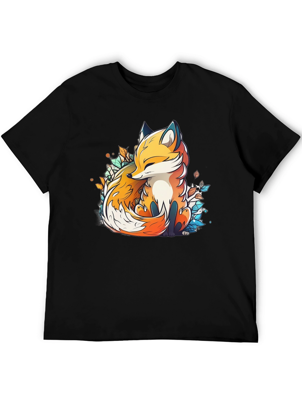 Stylized Fox Graphic T-Shirt
