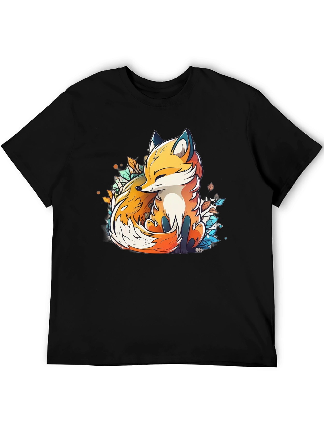 Stylized Fox Graphic T-Shirt
