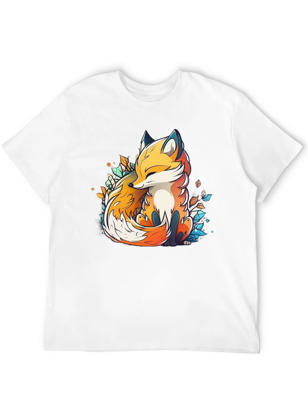 Stylized Fox Graphic T-Shirt
