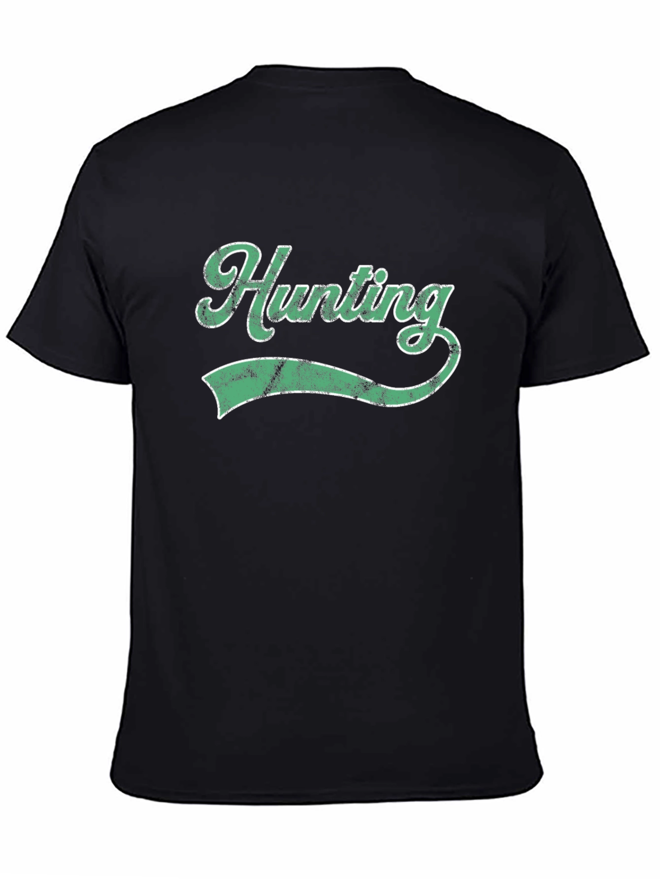 Hunting Graphic Tee - Black Cotton T-Shirt