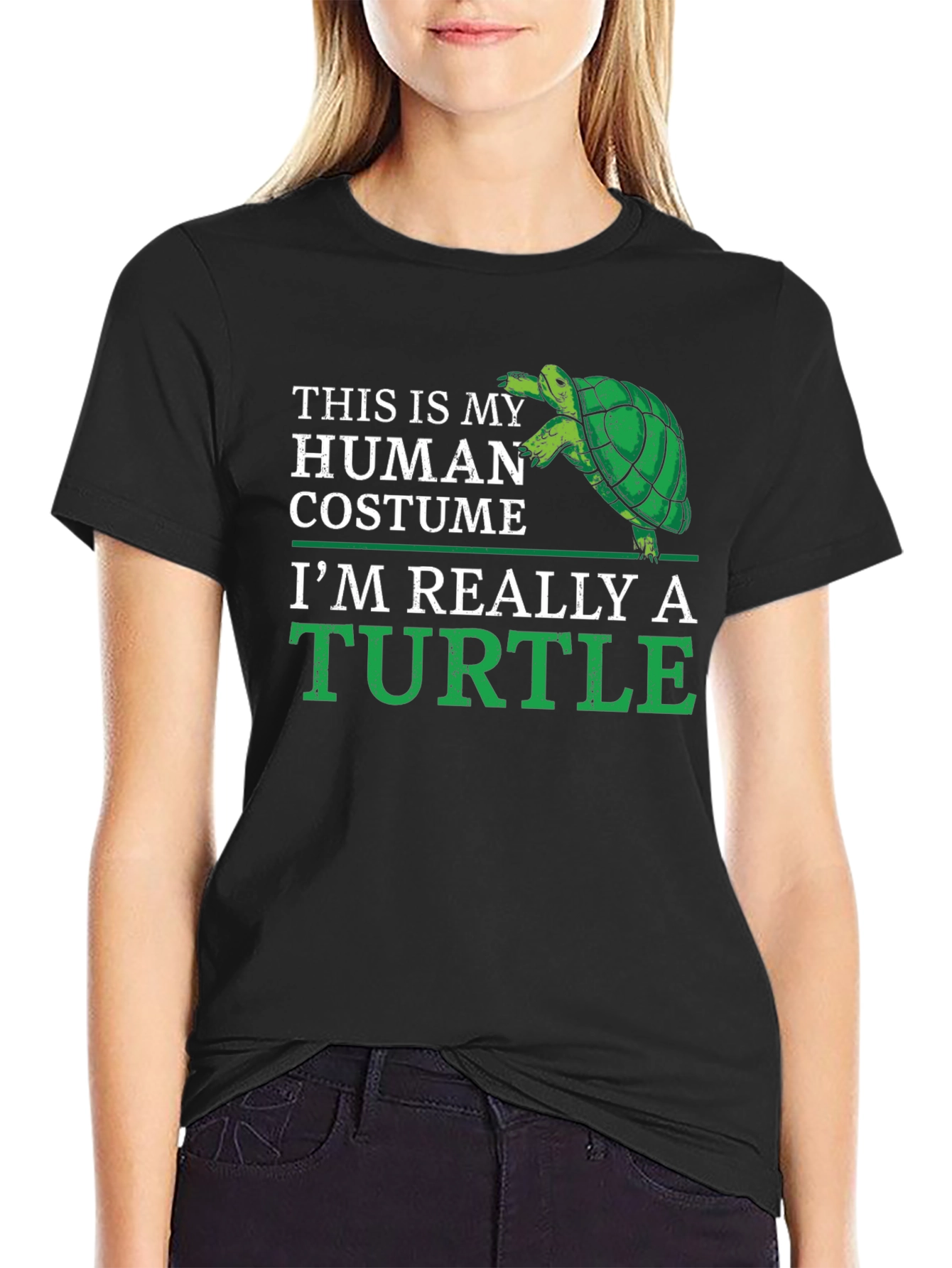 Human Costume Turtle T-Shirt - Funny Animal Lover Tee