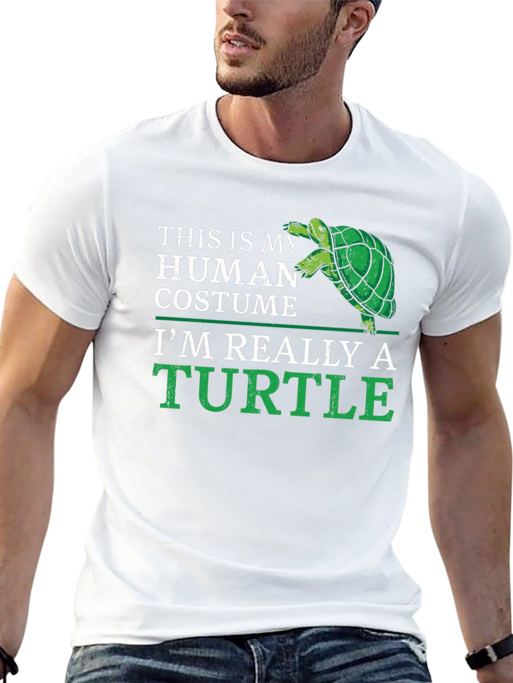 Human Costume Turtle T-Shirt - Funny Animal Lover Tee
