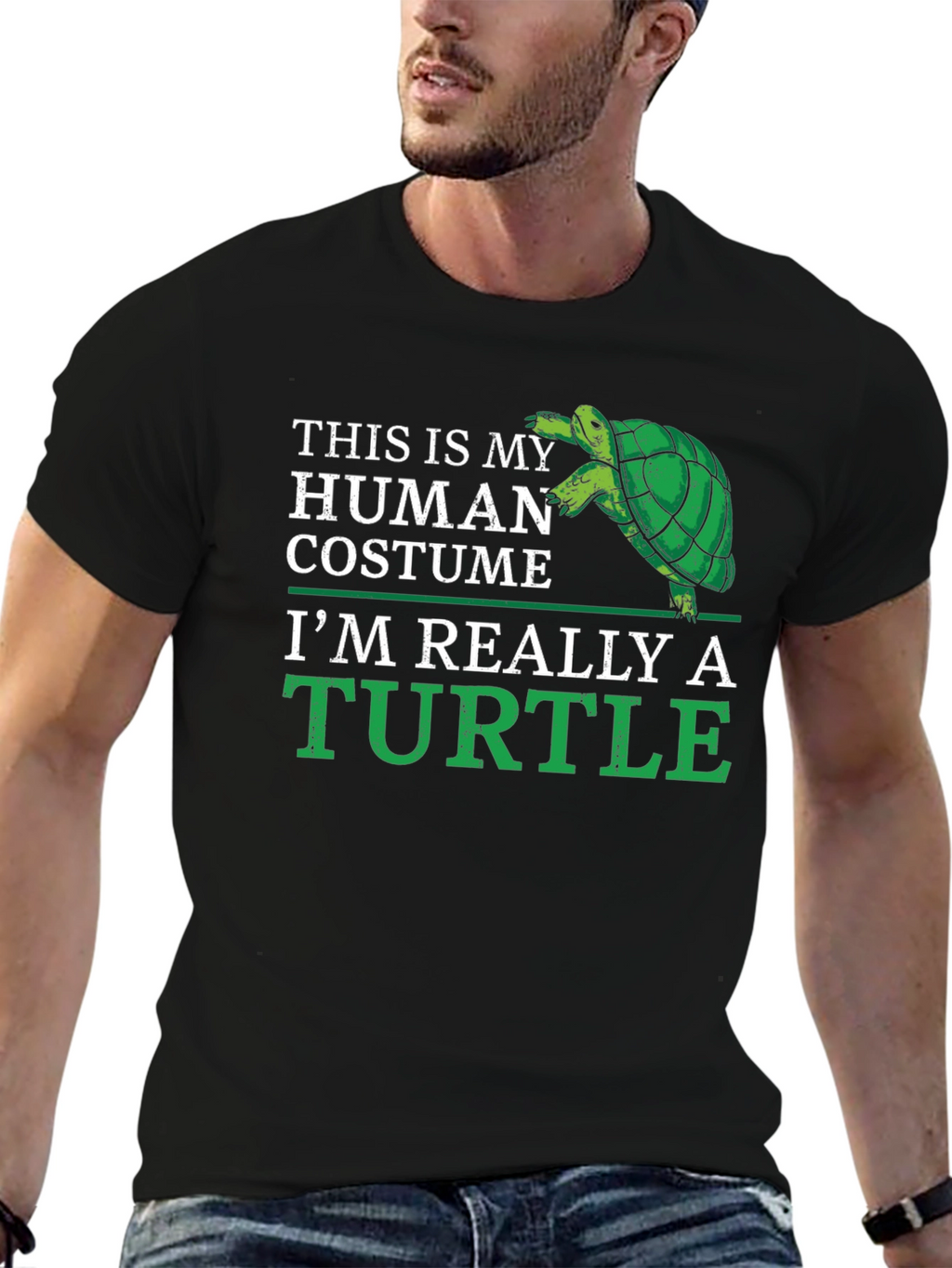 Human Costume Turtle T-Shirt - Funny Animal Lover Tee