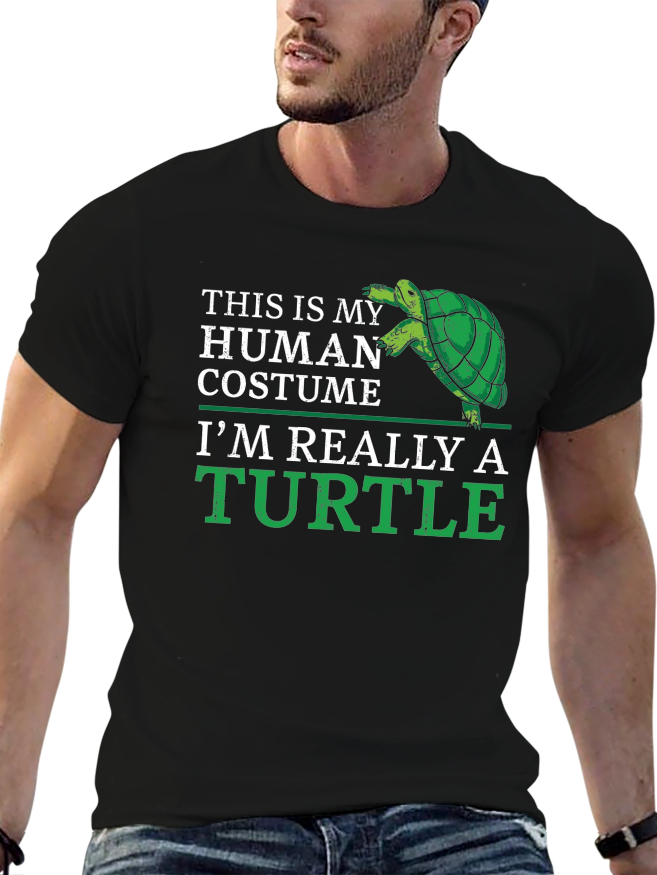 Human Costume Turtle T-Shirt - Funny Animal Lover Tee