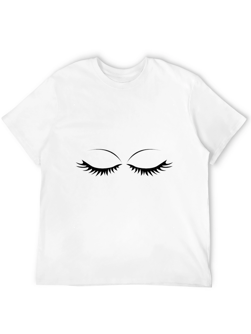 Eyelash Graphic Tee - Stylish Black T-Shirt