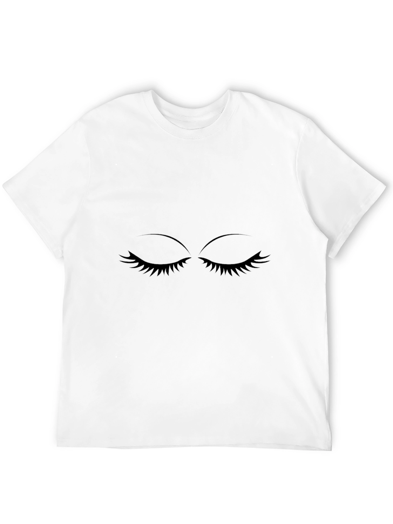 Eyelash Graphic Tee - Stylish Black T-Shirt