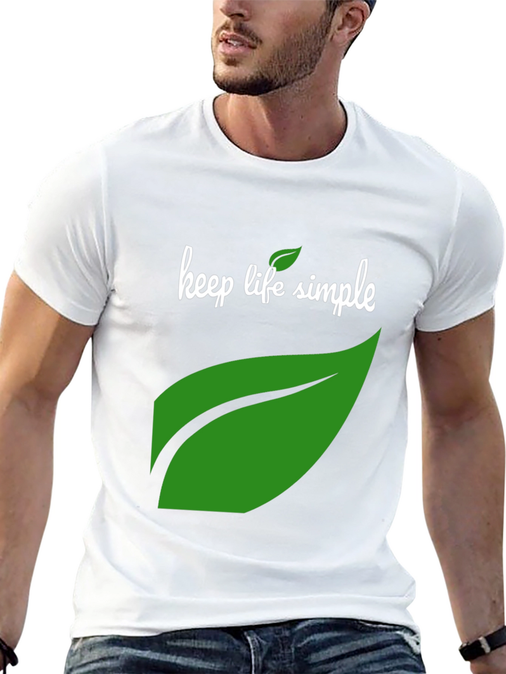 Keep Life Simple Black Graphic T-Shirt
