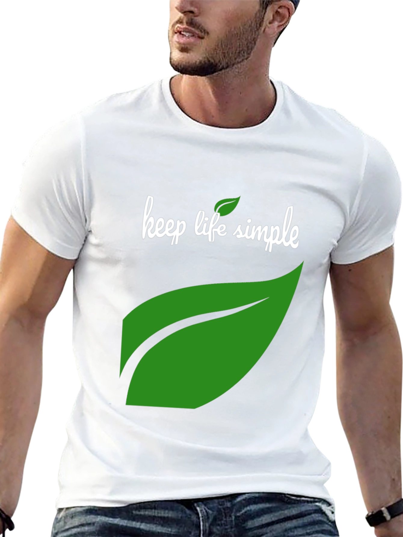 Keep Life Simple Black Graphic T-Shirt