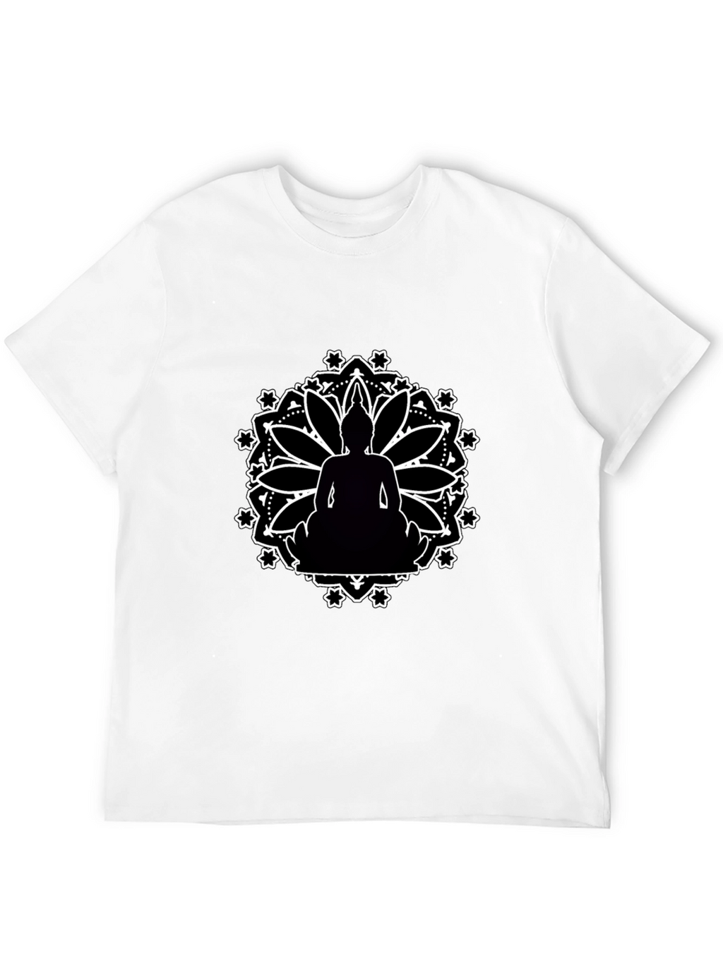 Buddha Mandala Graphic Black T-Shirt