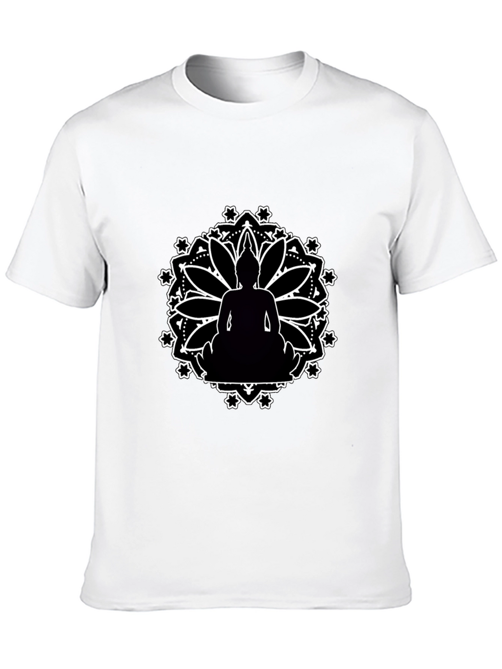 Buddha Mandala Graphic Black T-Shirt