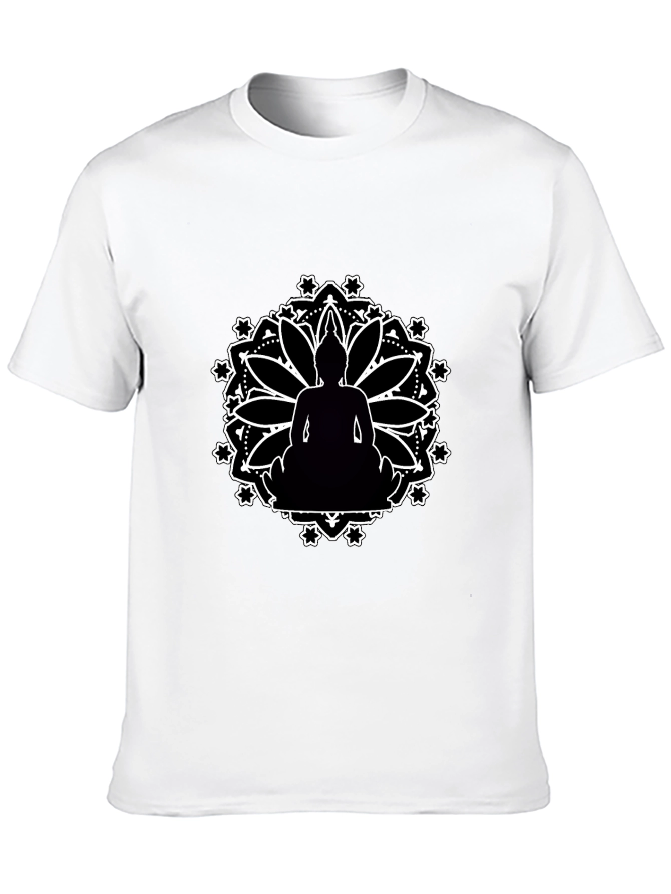 Buddha Mandala Graphic Black T-Shirt