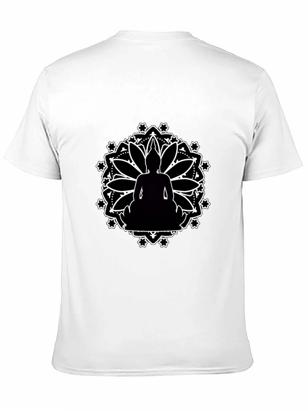 Buddha Mandala Graphic Black T-Shirt