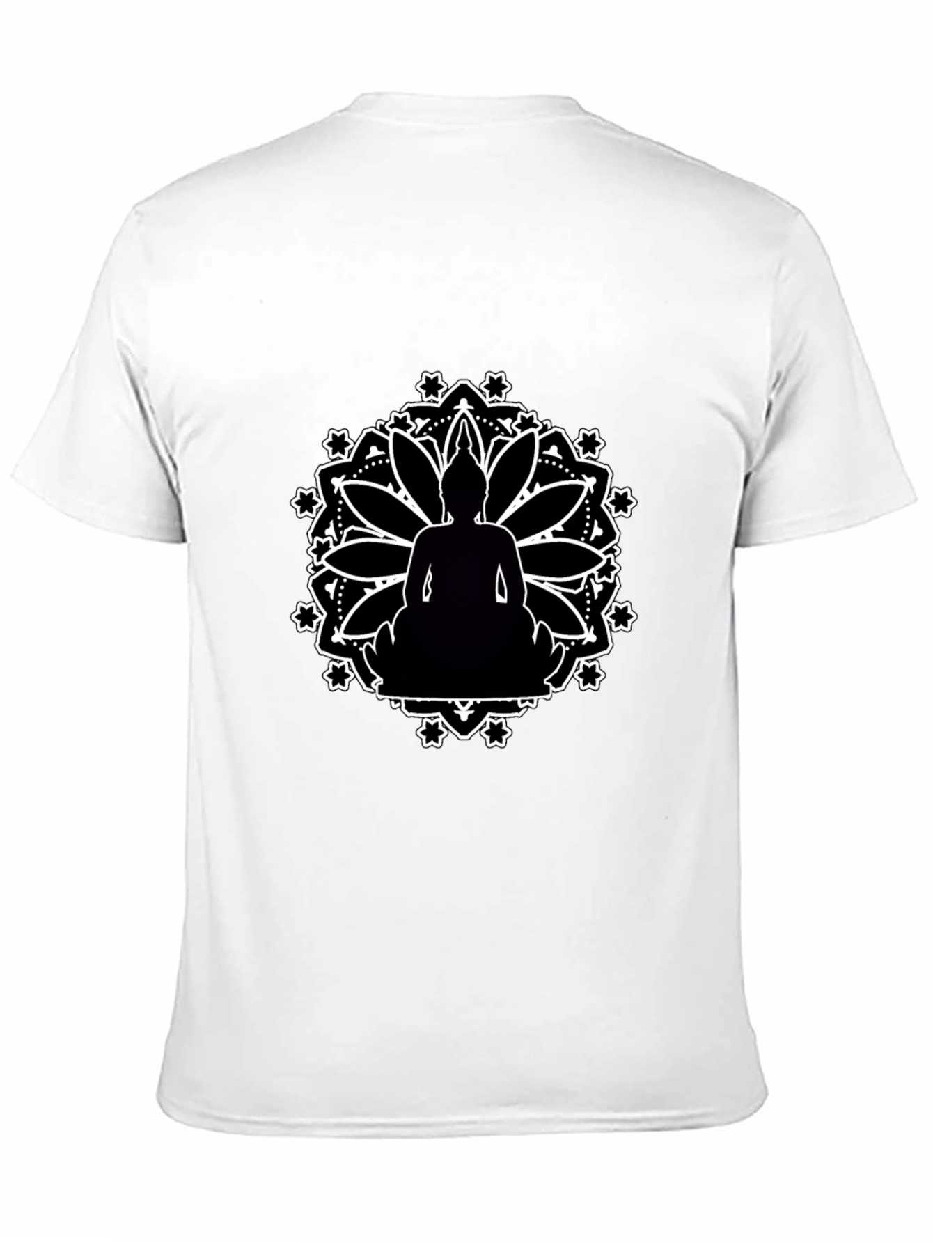 Buddha Mandala Graphic Black T-Shirt