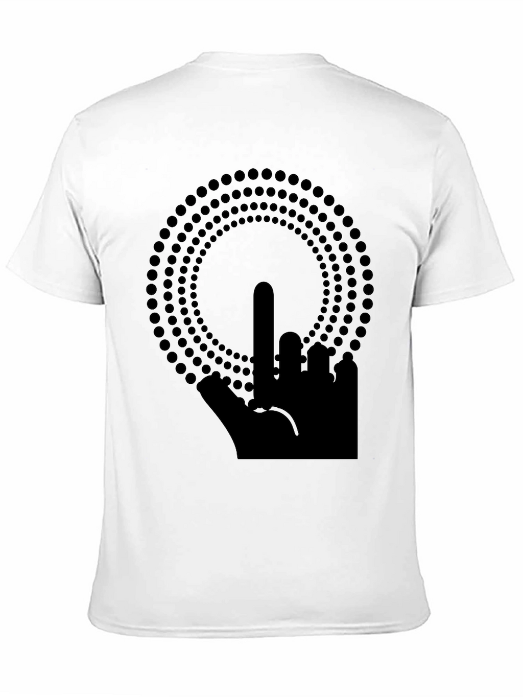 Offensive Finger Circle T-Shirt - Mens Black Tee
