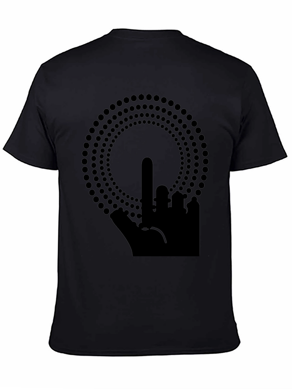 Offensive Finger Circle T-Shirt - Mens Black Tee