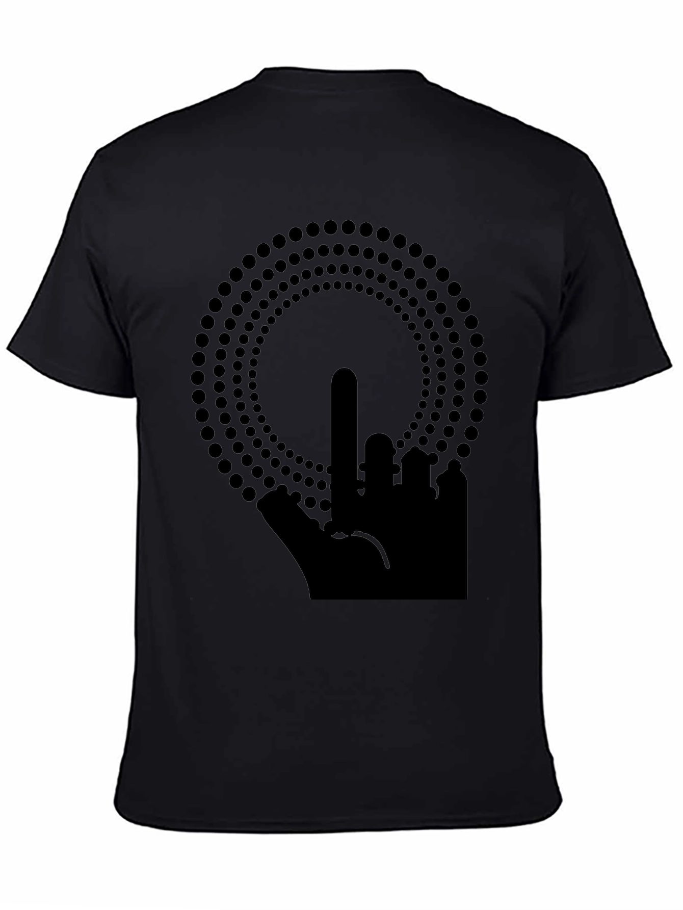 Offensive Finger Circle T-Shirt - Mens Black Tee