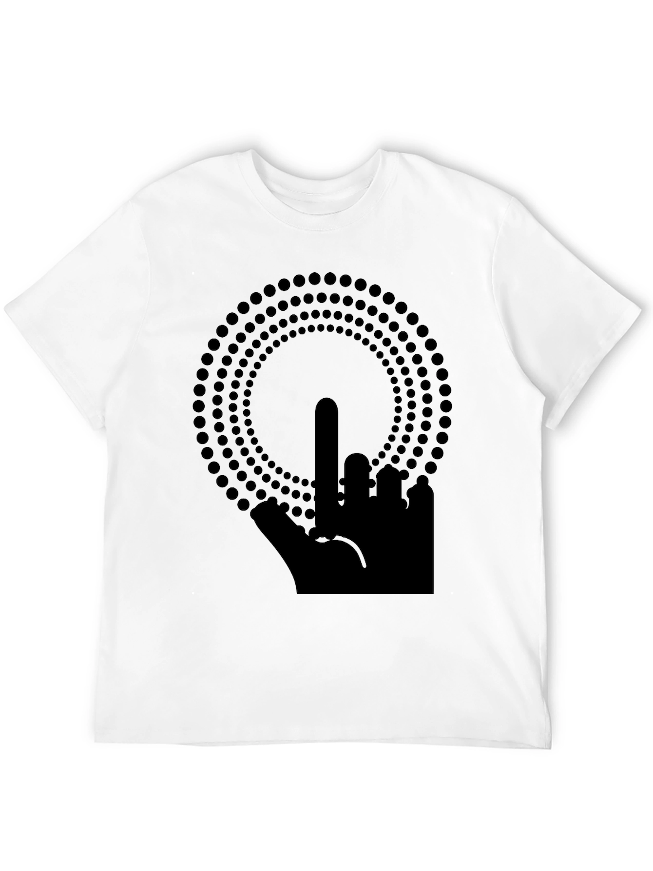 Offensive Finger Circle T-Shirt - Mens Black Tee