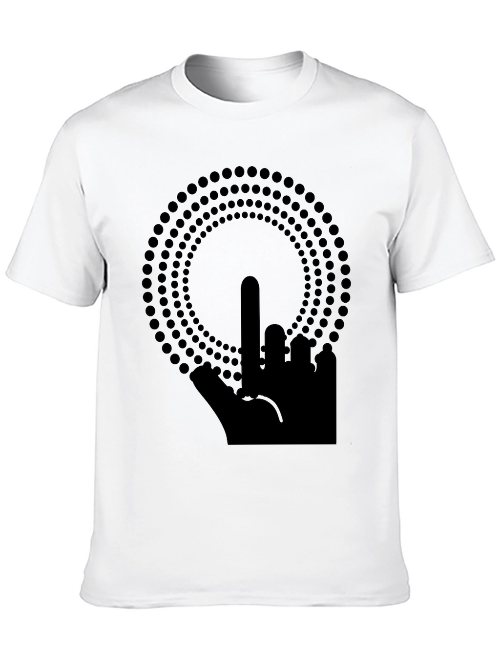 Offensive Finger Circle T-Shirt - Mens Black Tee