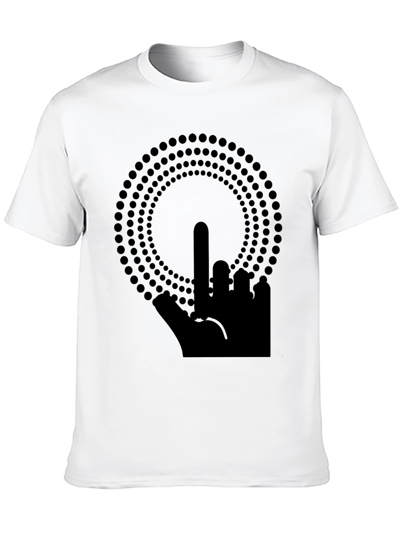 Offensive Finger Circle T-Shirt - Mens Black Tee