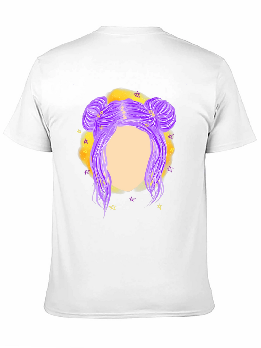 Cosmic Bun Hair T-Shirt - Black
