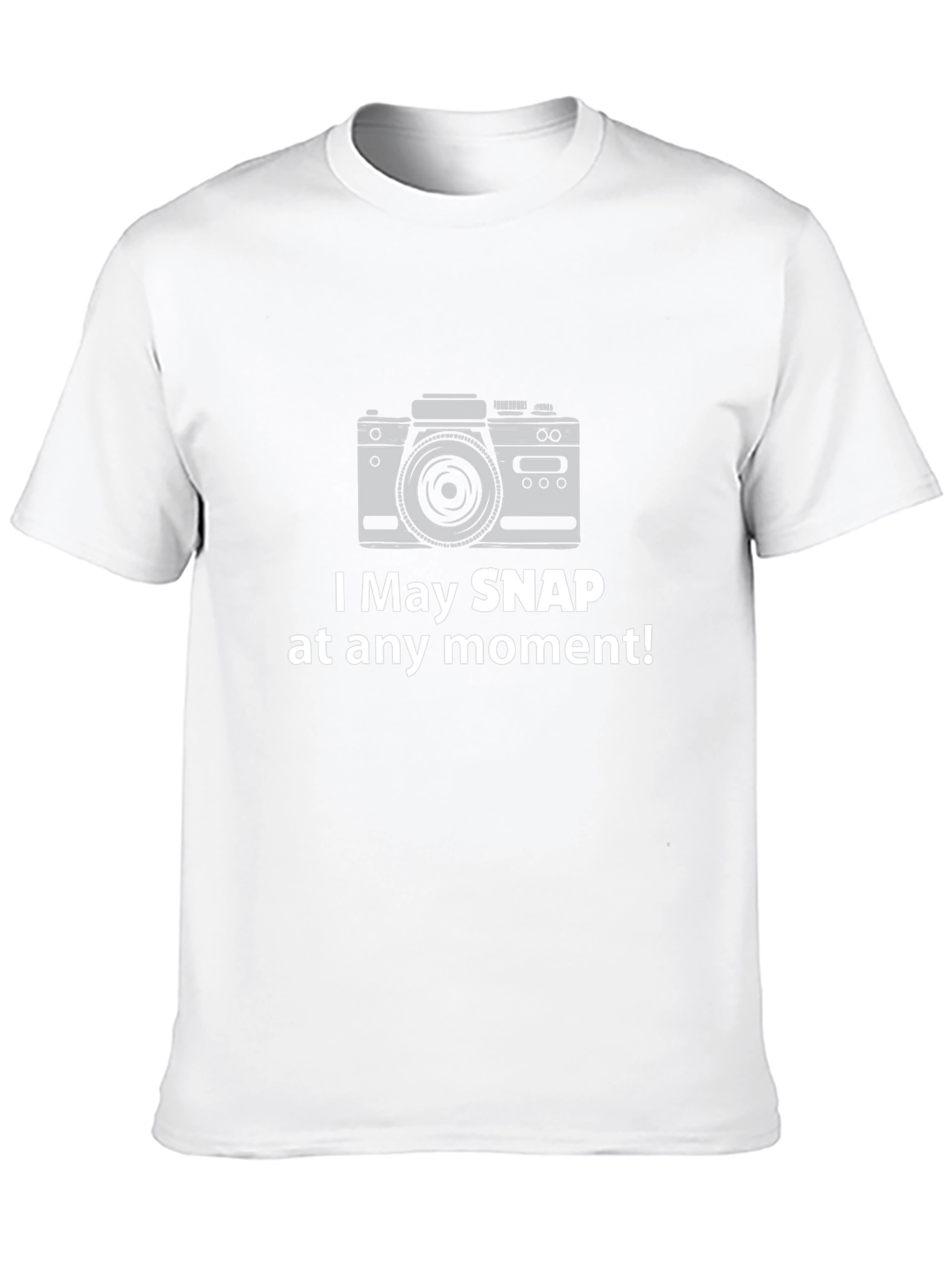 Funny Camera Graphic Tee - Snap At Any Moment