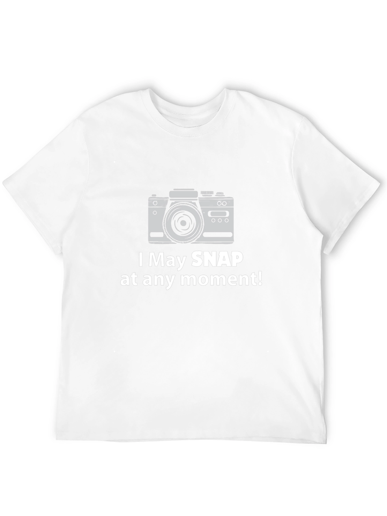 Funny Camera Graphic Tee - Snap At Any Moment