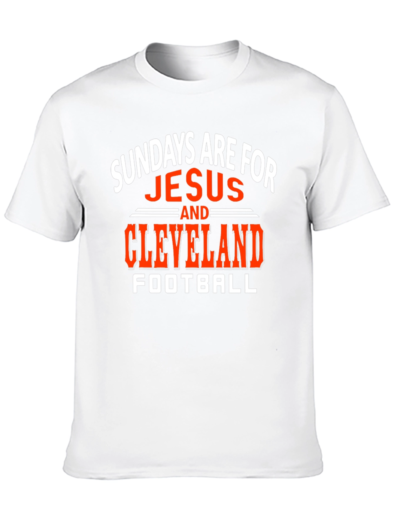 Sundays Are For Jesus and Cleveland Football T-Shirt