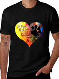 Heart Paw Print Memorial T-Shirt