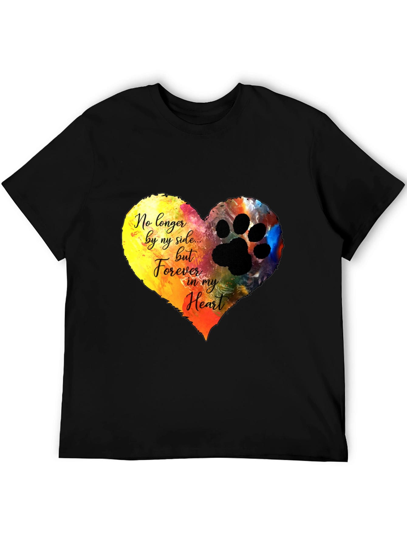 Heart Paw Print Memorial T-Shirt
