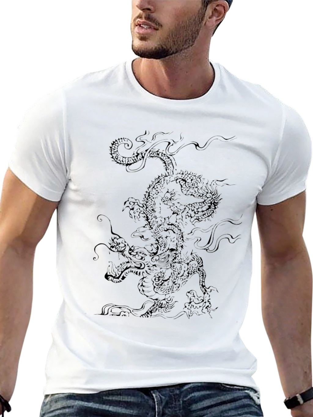 Dragon Graphic T-Shirt - Black