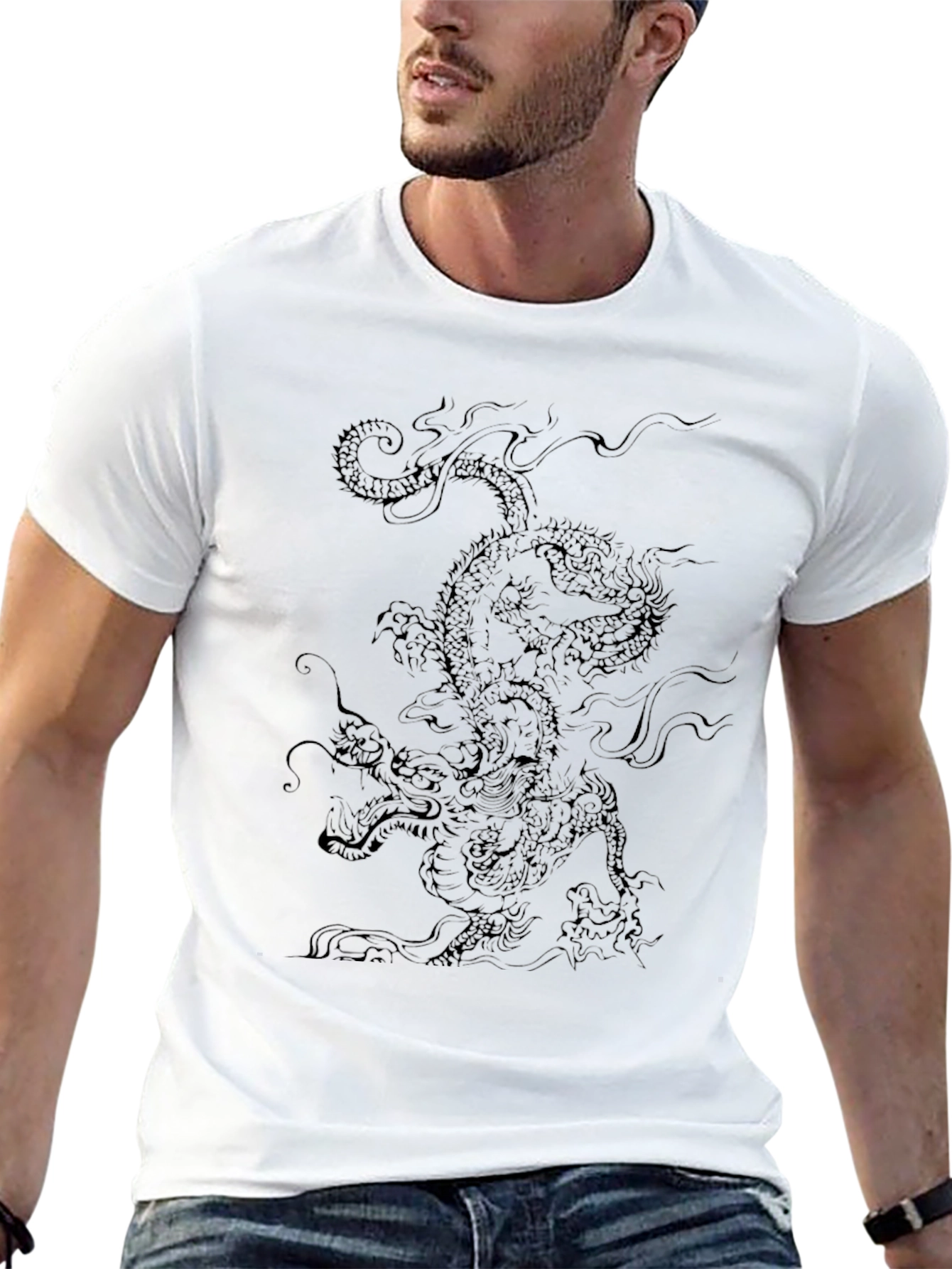Dragon Graphic T-Shirt - Black
