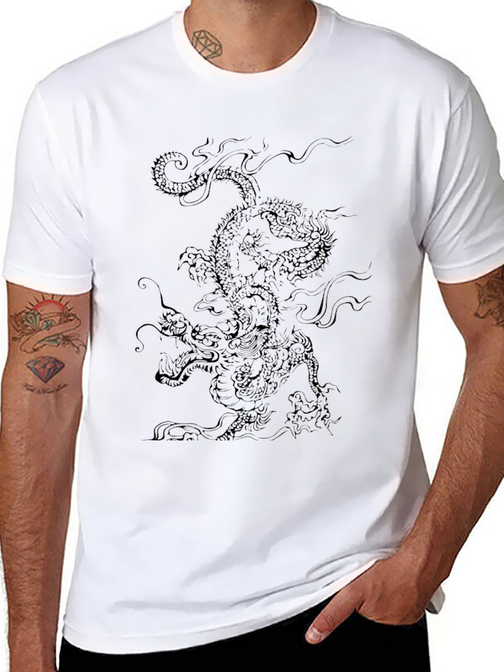 Dragon Graphic T-Shirt - Black