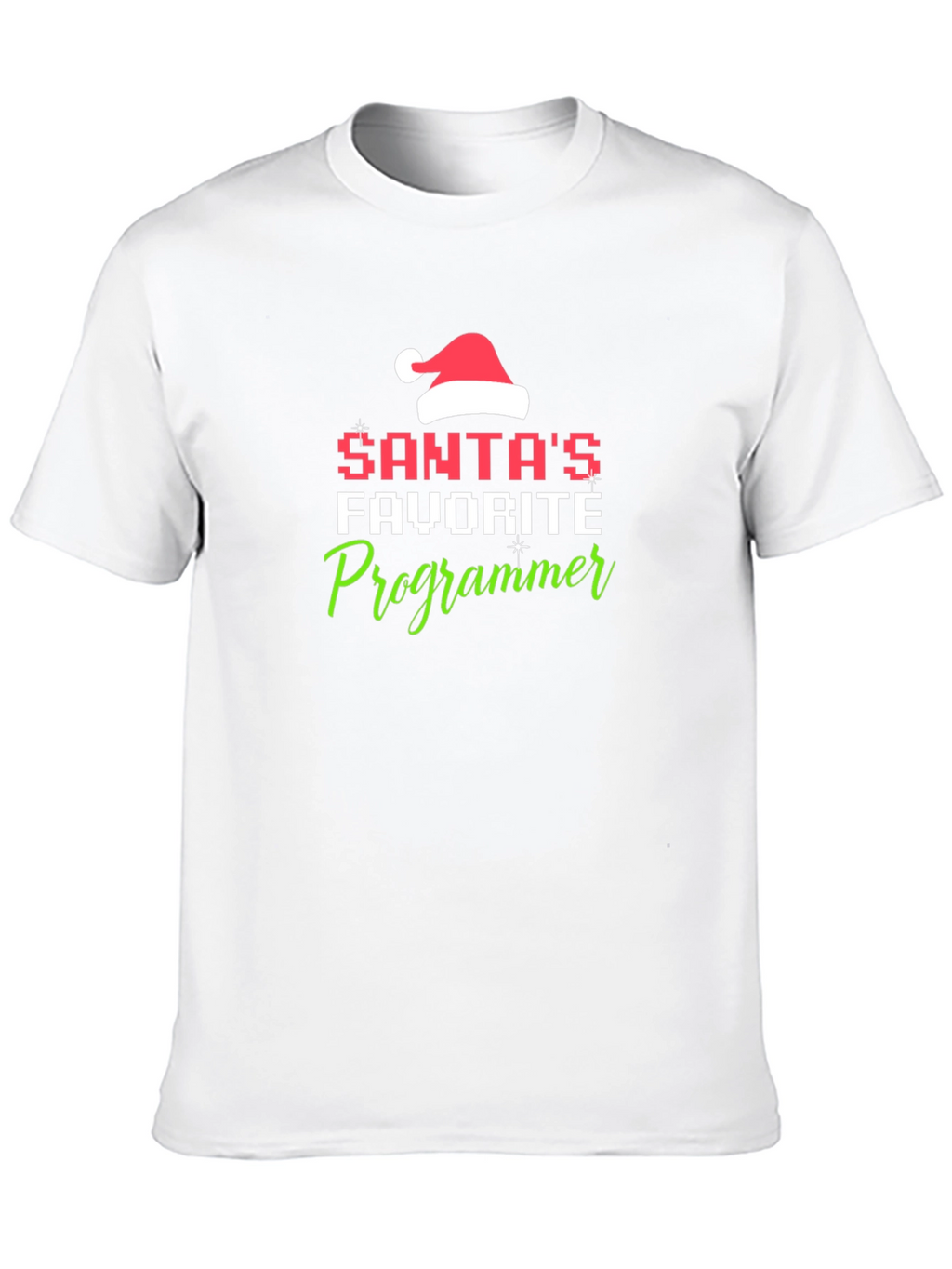 Santas Favorite Programmer Black T-Shirt
