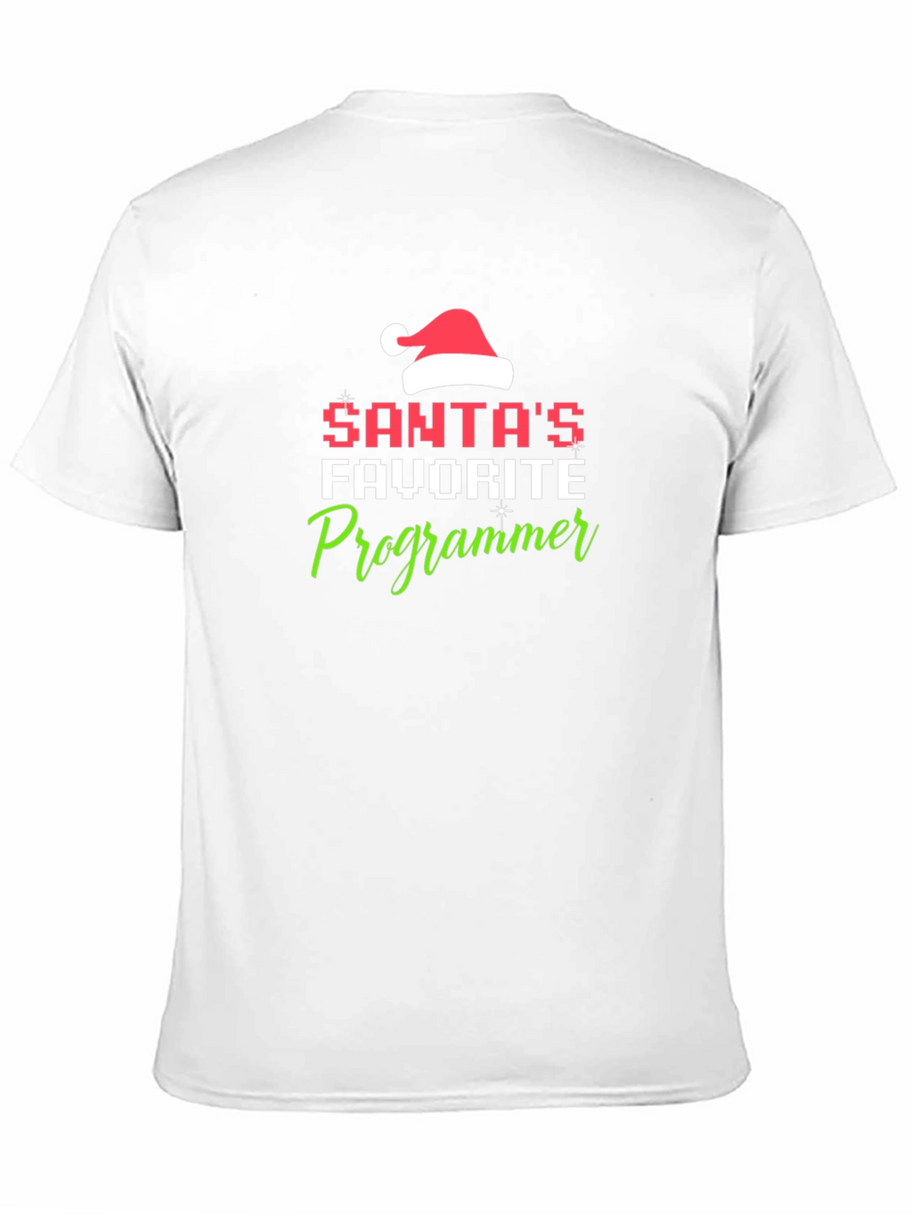 Santas Favorite Programmer Black T-Shirt