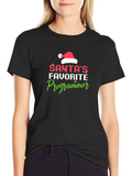 Santas Favorite Programmer Black T-Shirt