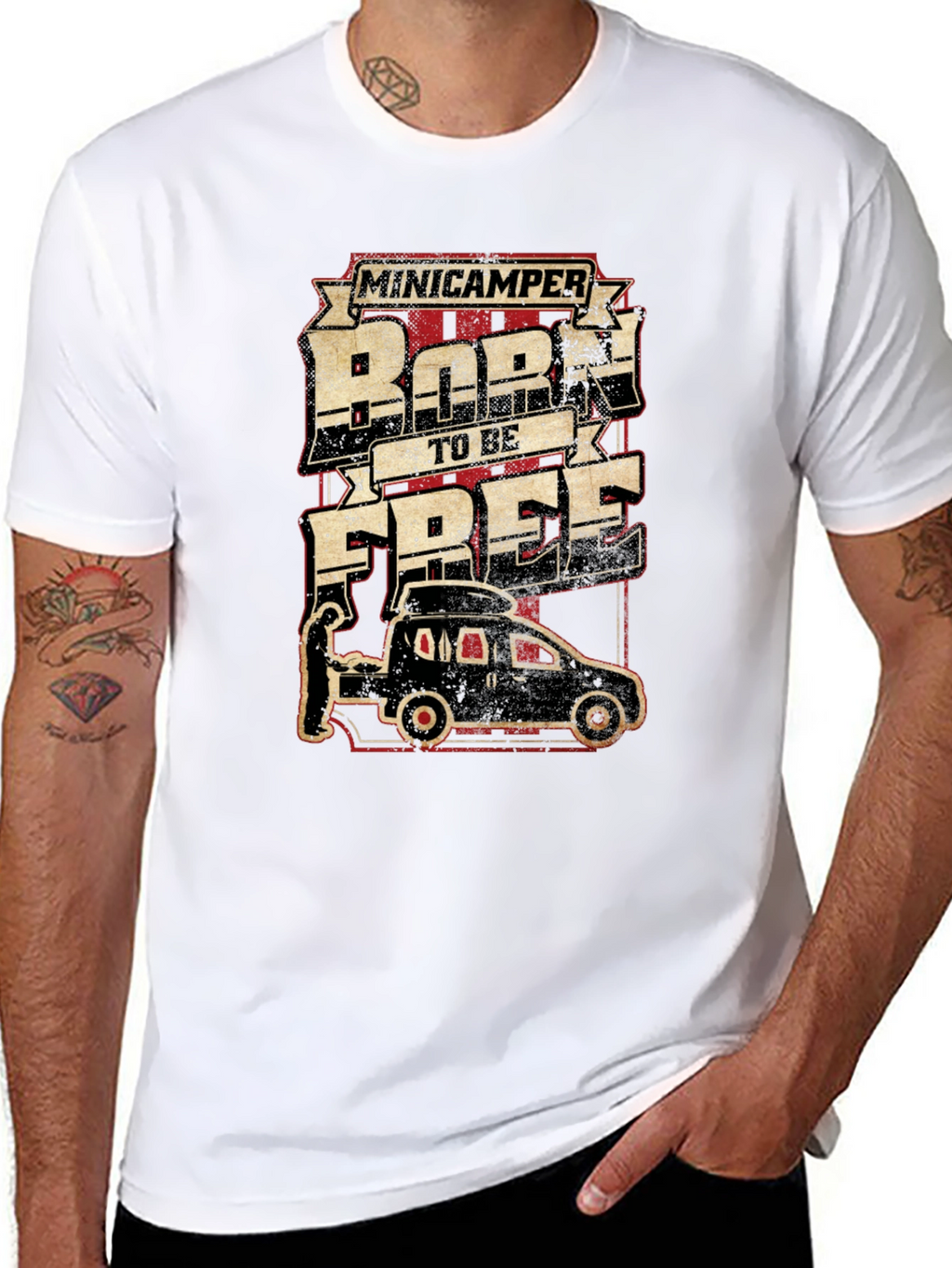 Minicamper Born To Be Free Graphic Tee