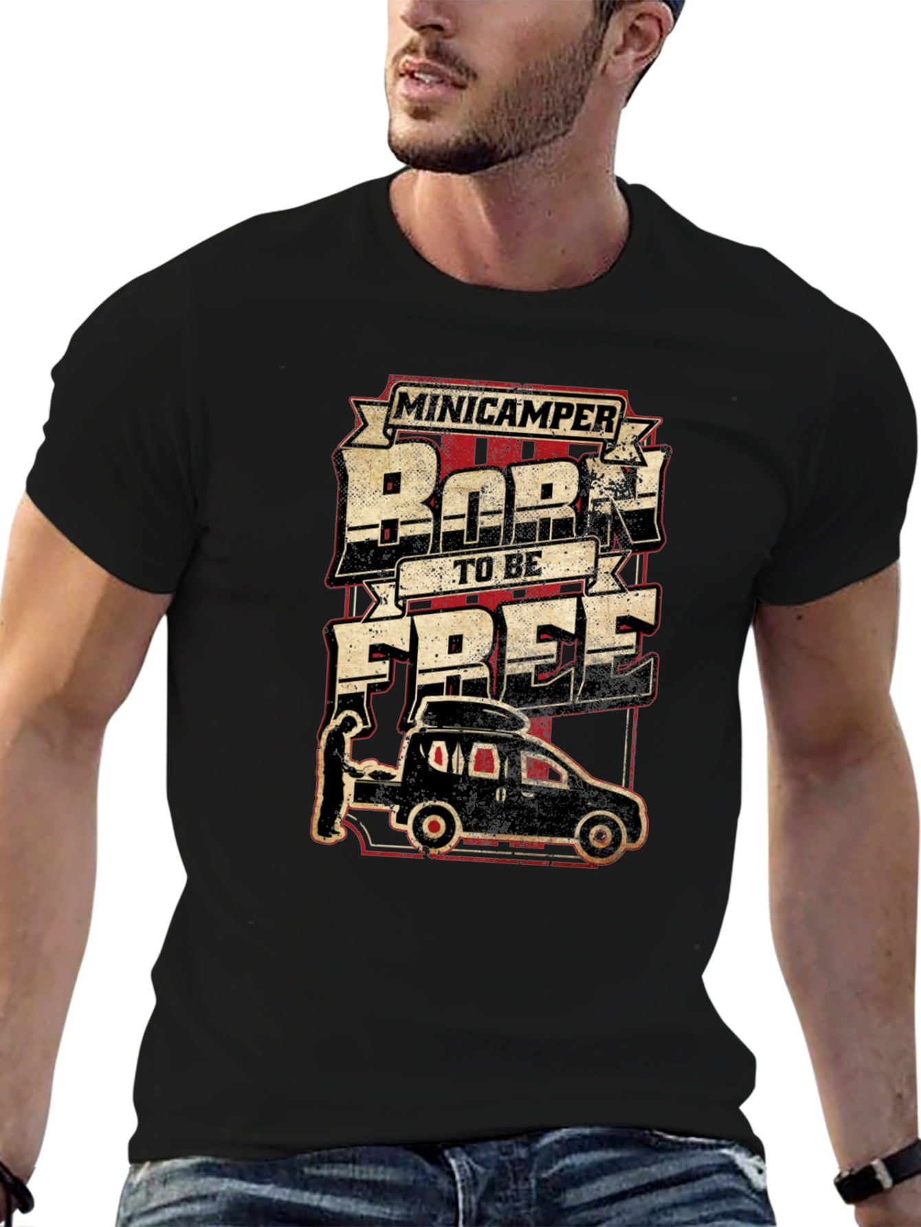 Minicamper Born To Be Free Graphic Tee