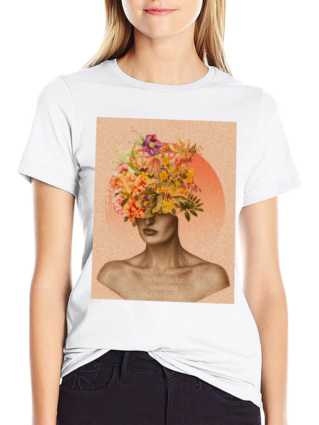Floral Head Graphic Tee - Stylish Unisex T-Shirt